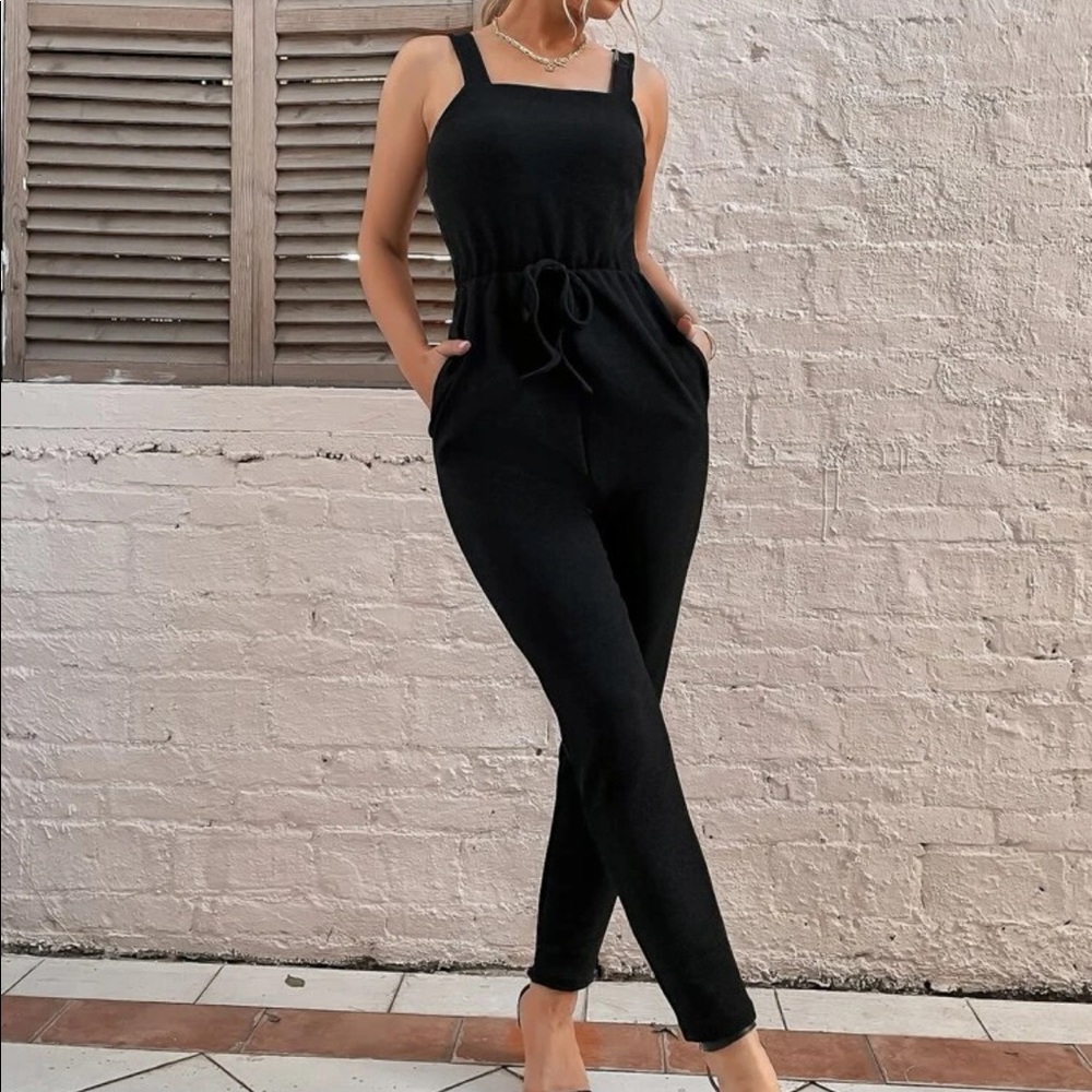 black jumpsuit